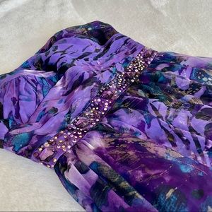 High low purple animal print dress by Jump. Size 5/6.